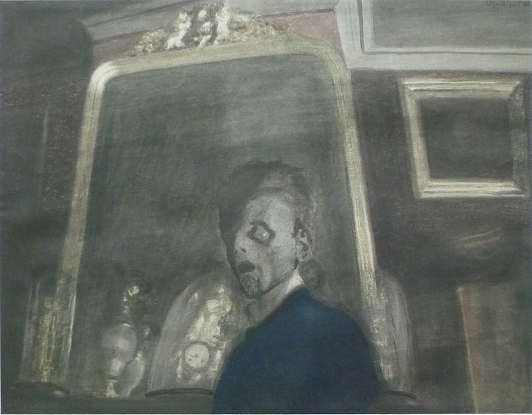 Léon Spilliaert 1908 Zelfportret met spiegel