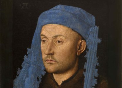 05 Portret van een man met blauwe kaproen