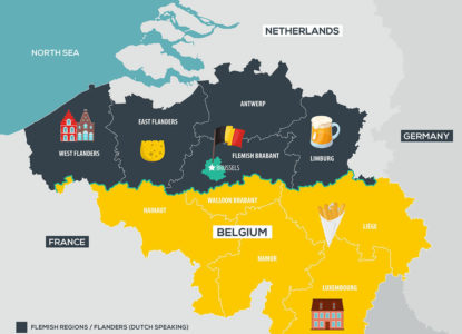 Map Languages Spoken in Belgium