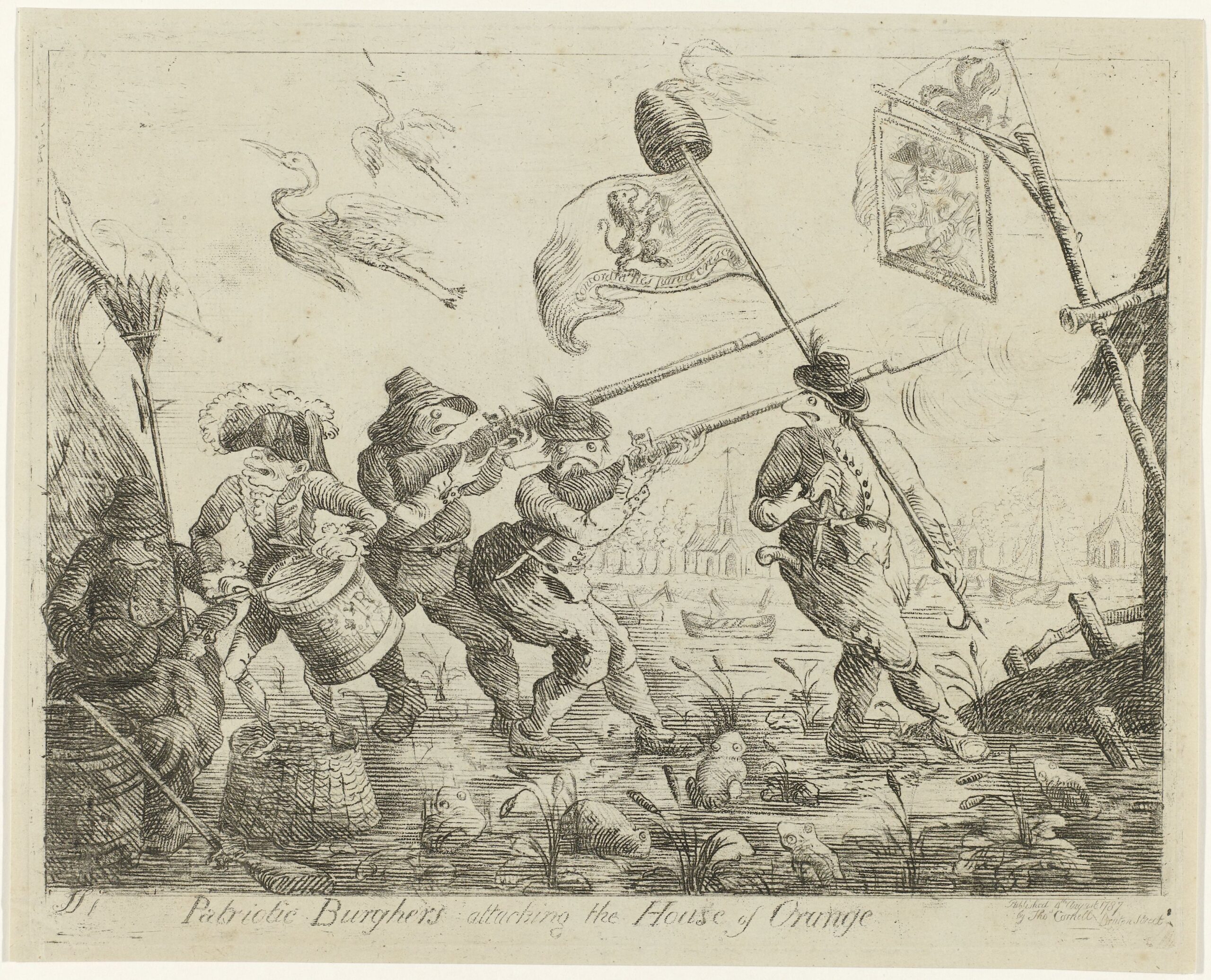 1 James Sayers uit 1787 Patriotic Burghers attacking the House of Orange