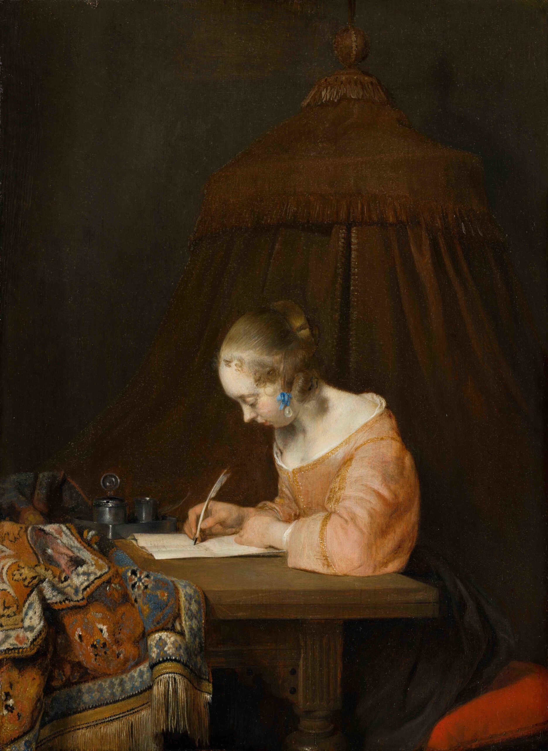 2 Gerard ter Borch De briefschrijfster 1655 1656 Mauritshuis Den Haag