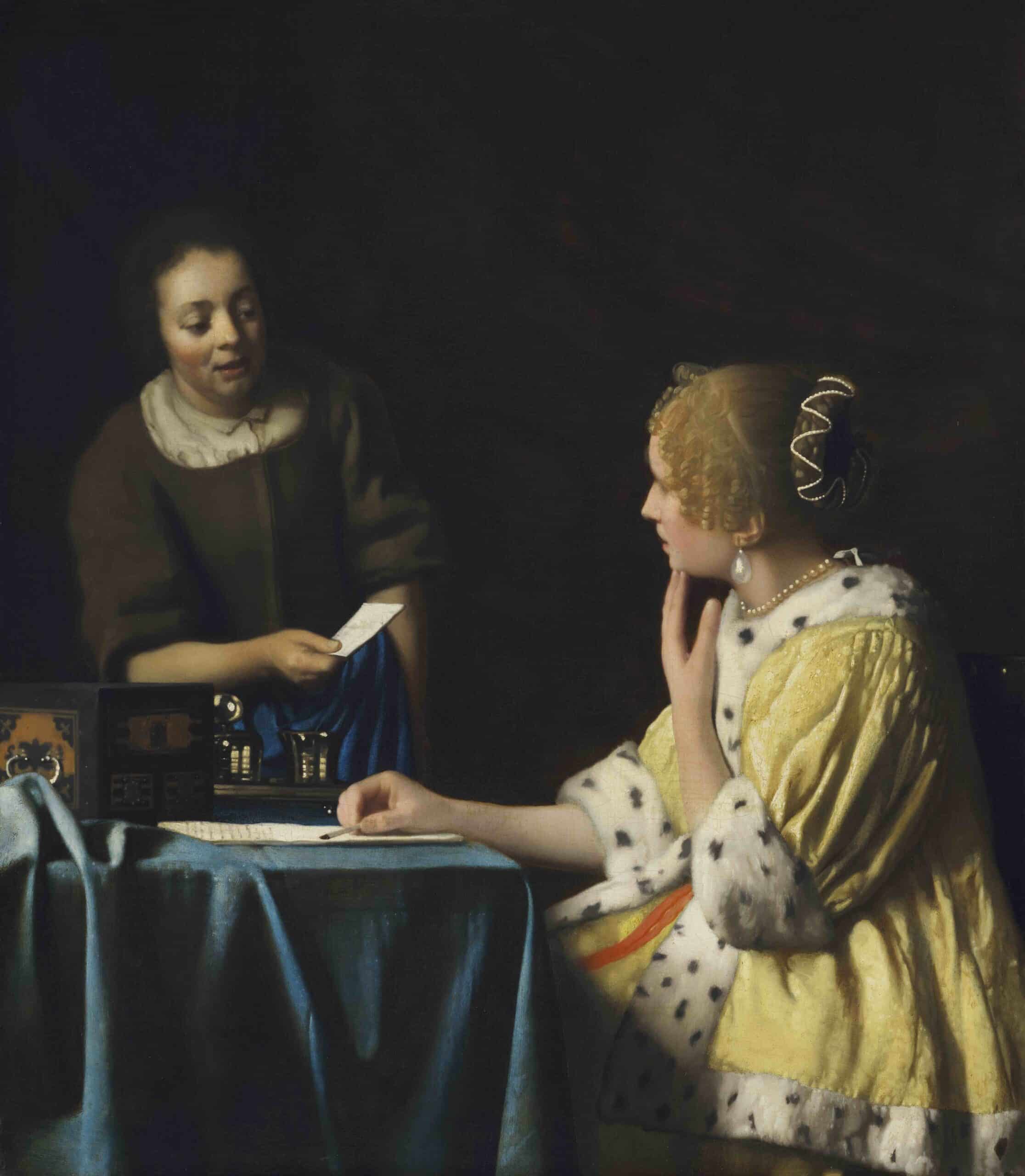 5 Dame en dienstmeid Vermeer