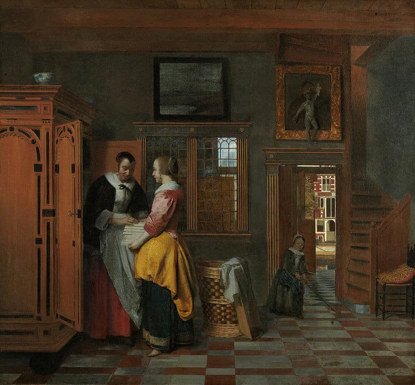 826px Pieter de Hooch At the Linen Closet