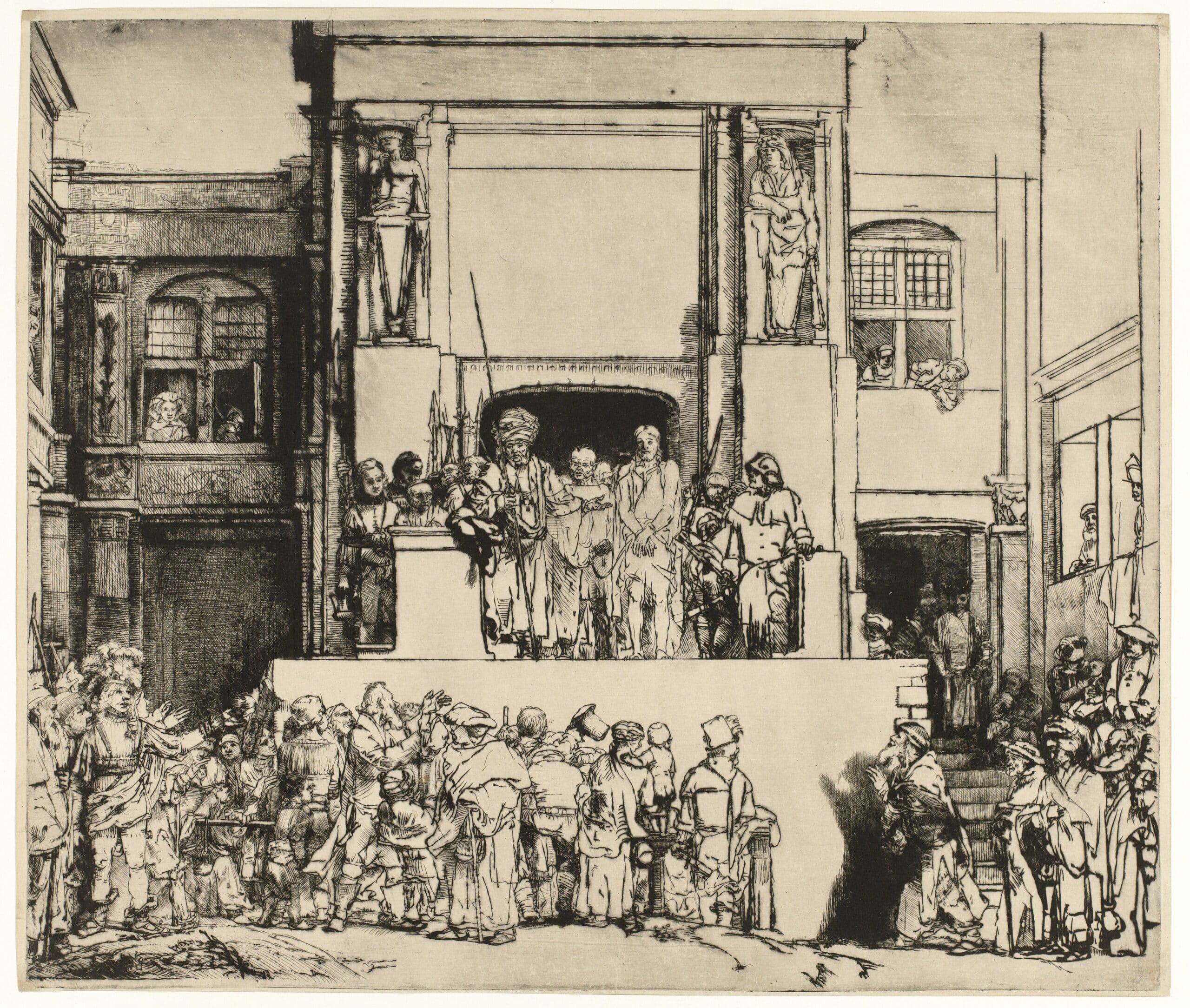 9 Rembrandt van Rijn Ecce homo 1655 ets Rijksmuseum Amsterdam