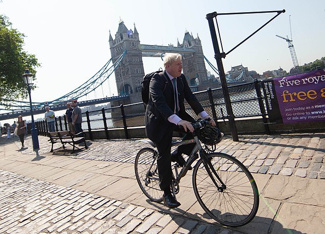 British Prime Minster Boris Johnson Riding Bike 50801117112