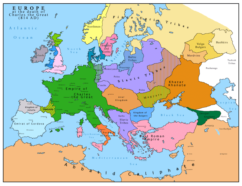 Carolingian Empire green in 814 1