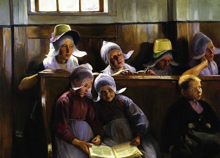 Elisabeth Nourse In The Church At Volendam