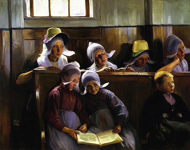 Elisabeth Nourse In The Church At Volendam