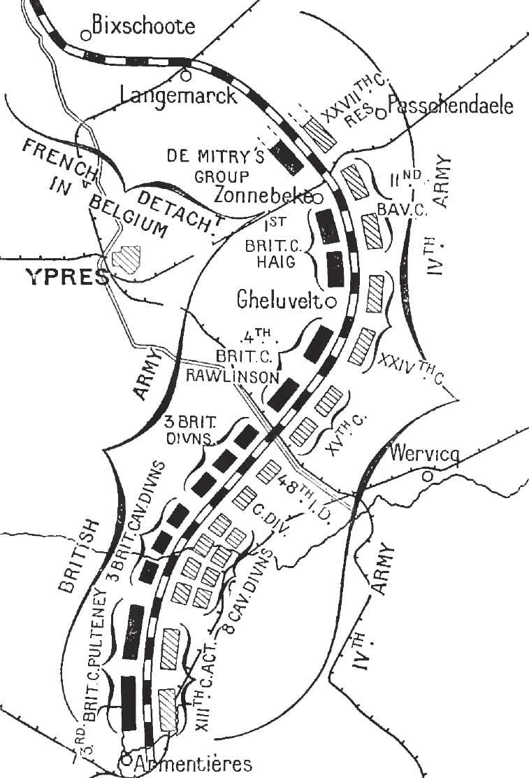 Forces at Ypres October 1914