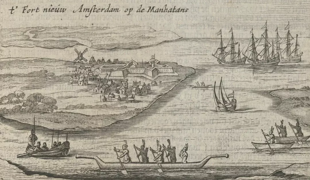 Fort New Amsterdam Hartgers View 1651