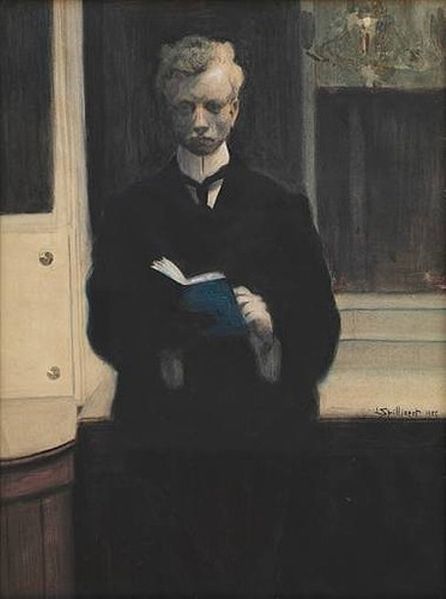 Léon Spilliaert Zelfportret met blauw schetsboek