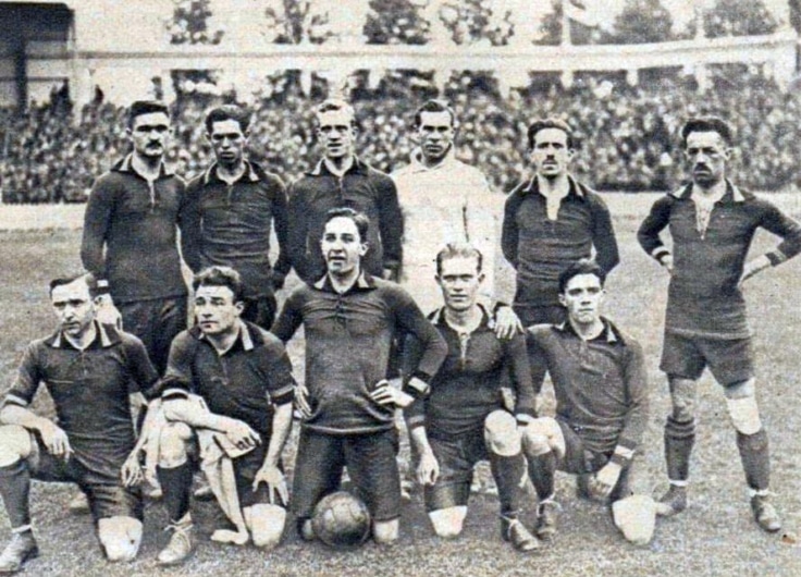 Léquipe de Belgique de football championne olympique en 1920 à Anvers