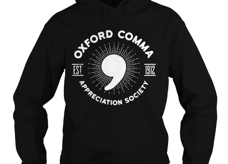 Oxford Comma Est 1912 Appreciation Society Hoodie