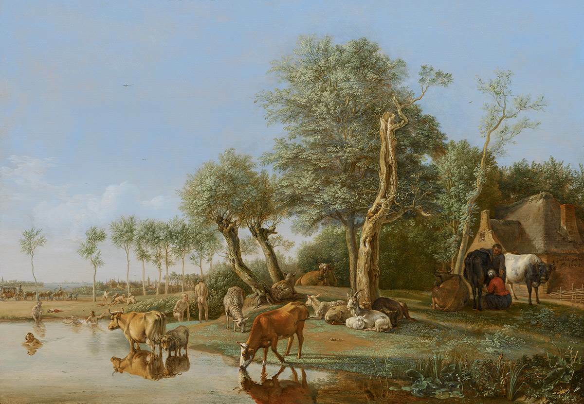 Paulus Potter Het spiegelende koetje 1648 Collectie Mauritshuis