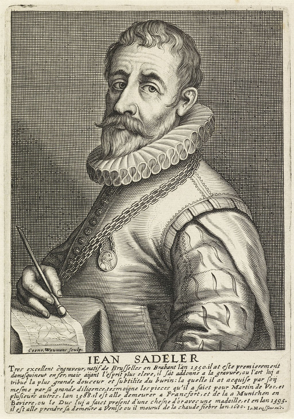 Portrait de Johan Sadeler gravé par Conraed Waumans