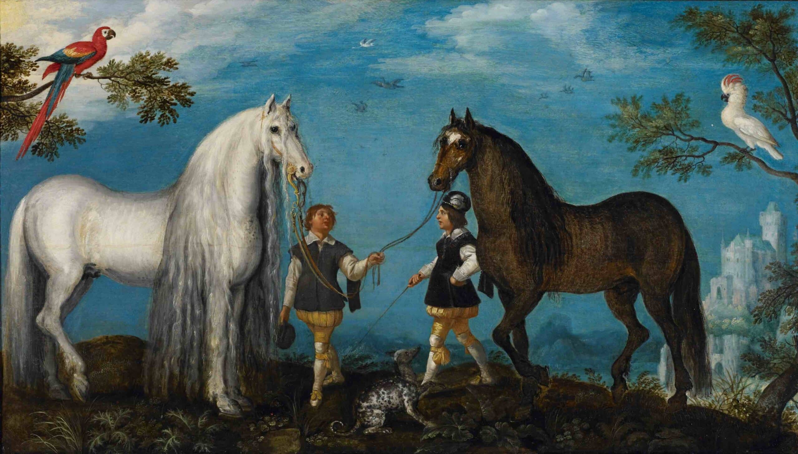 Savery Twee paarden en hun begeleiders 1628 Stedelijke collectie Abby Kortrijk