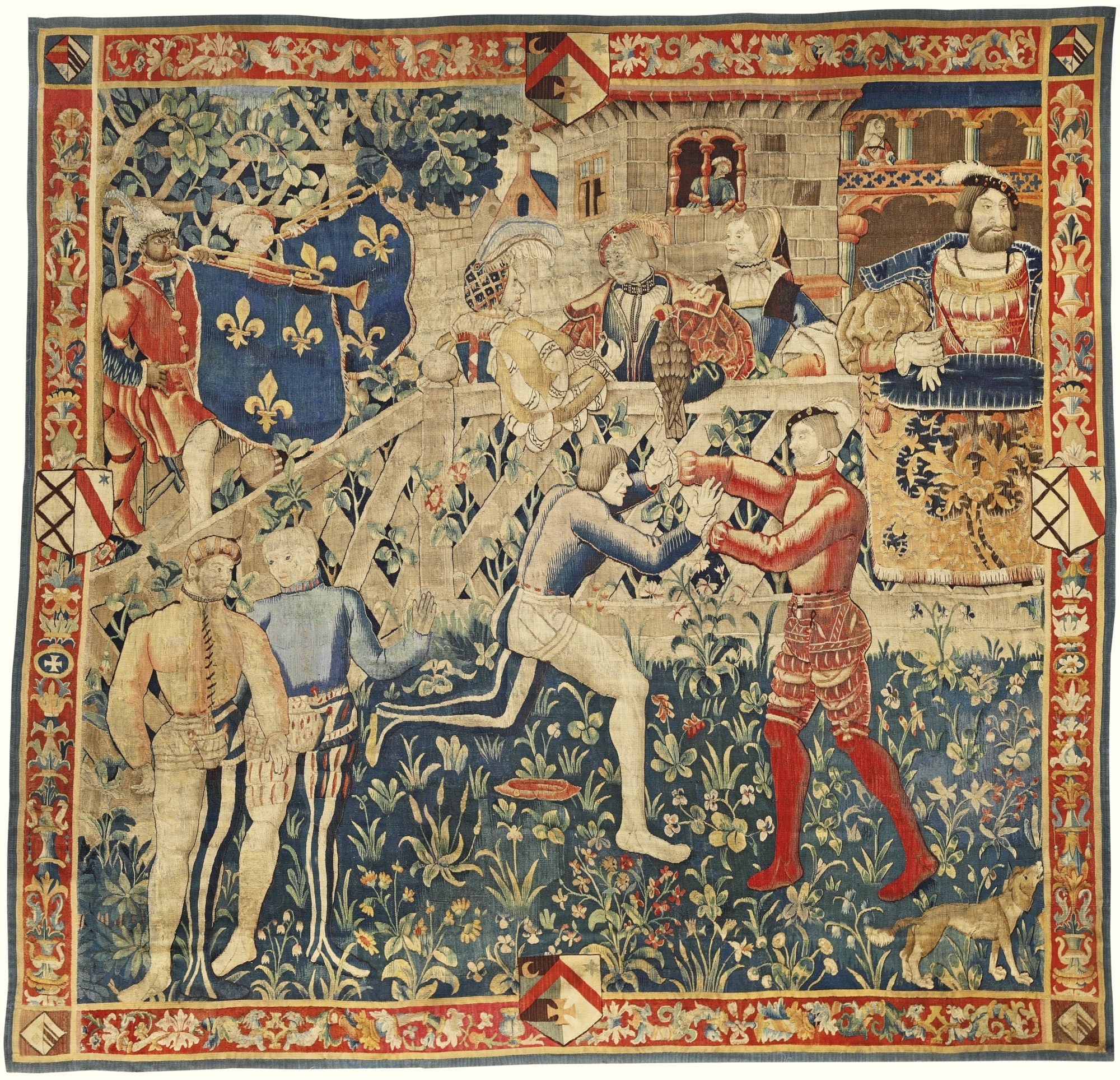 Tapisserie montrant Le Camp du Drap d Or la rencontre entre François Ier et Henry VIII