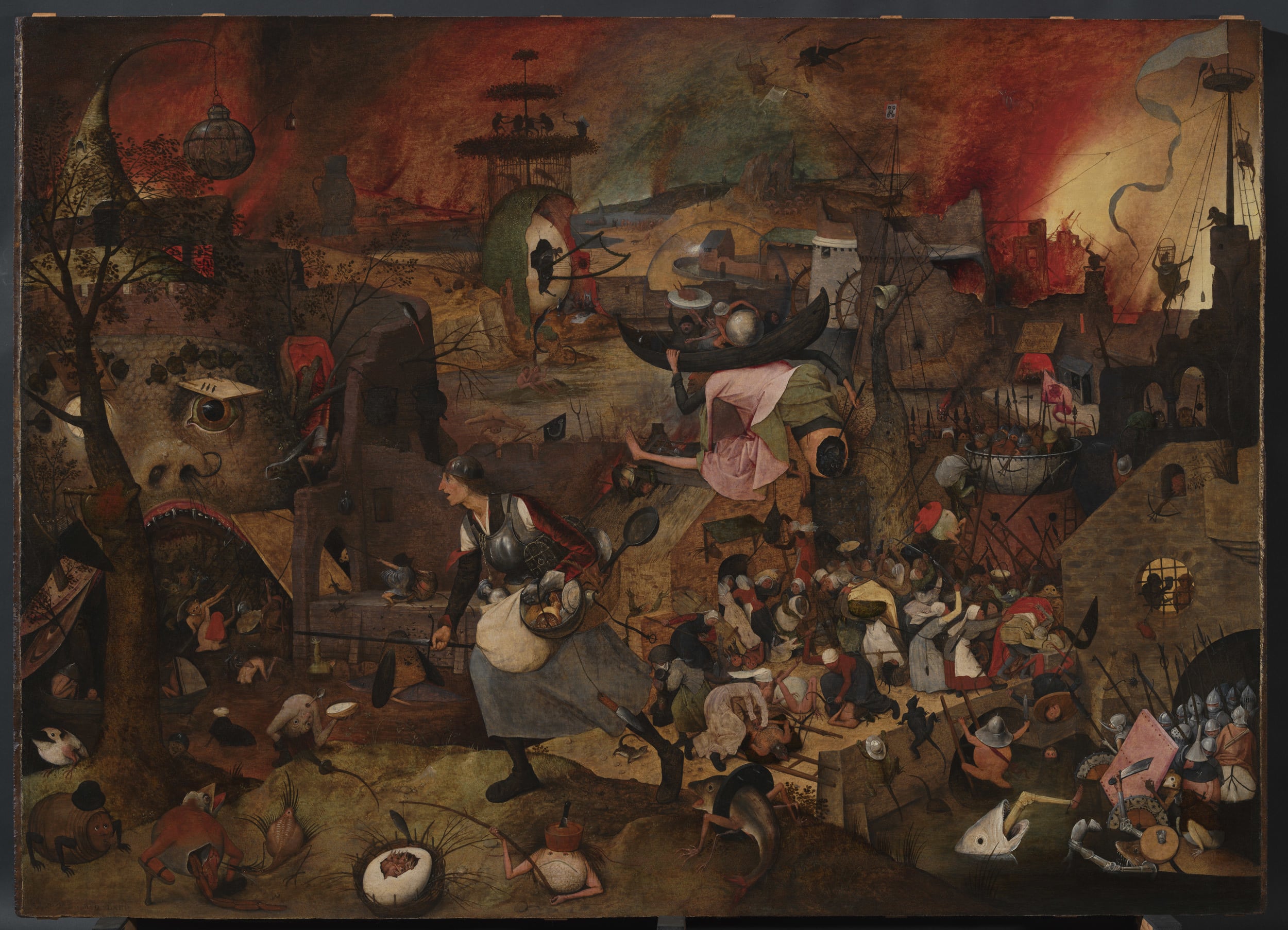 Van-Fouquet-tot-Bruegel_1_Pieter-I-Bruegel-Dulle-Griet-1563-Museum-Mayer-van-den-Bergh-Antwerpen-opname-na-restauratie-foto-KIK-IRPA-Brussel