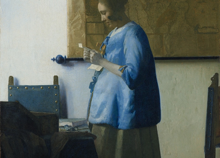 Blue letter vermeer